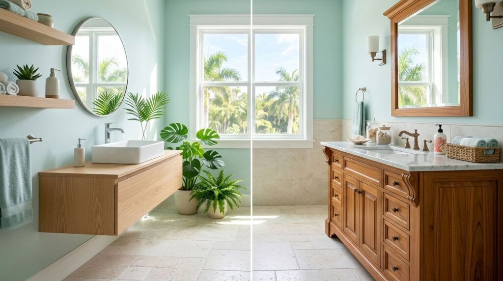 Floating vs Furniture-Style Vanity Cabinets for Fort Myers Bathrooms