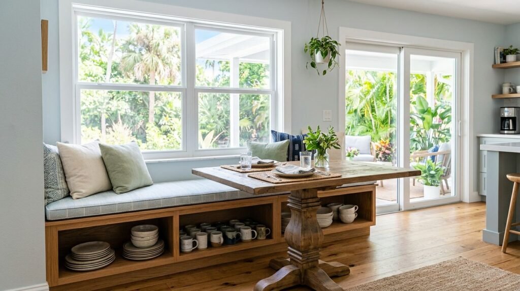 Banquette Storage Cabinets for Fort Myers Eat-In Kitchens