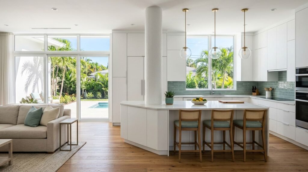 How to Plan Cabinets Around Fort Myers Kitchen Columns