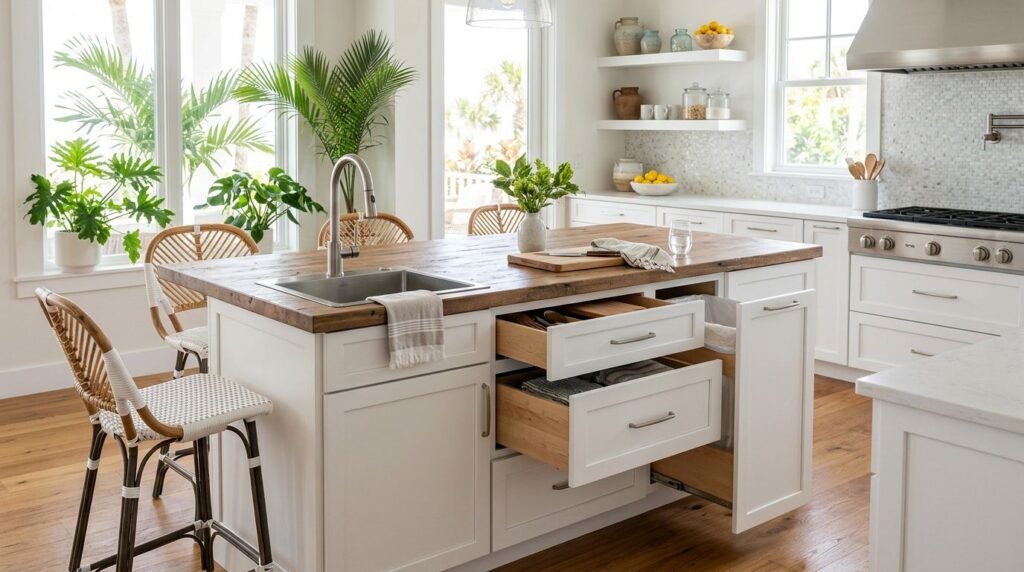 Prep Sink Cabinet Ideas for Fort Myers Kitchen Islands