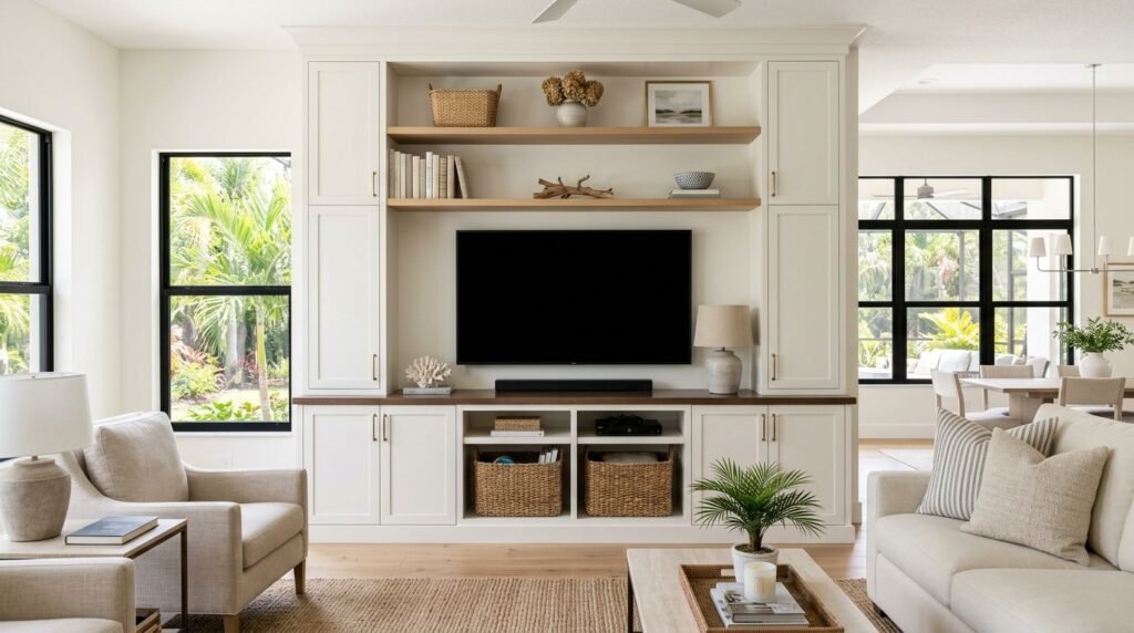 Built-In Living Room Cabinets for Southwest Florida Homes