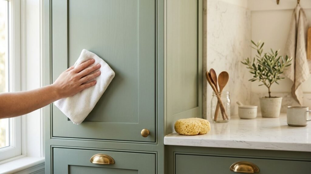 clean kitchen cabinets