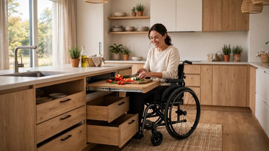 wheelchair accessible kitchen